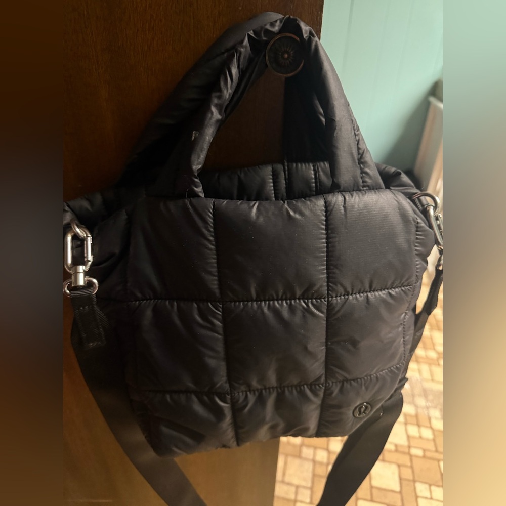 lululemon athletica Black Quilted Tote
